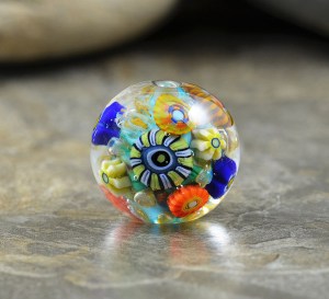 Sunny Meadow - round focal bead
