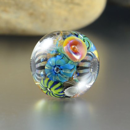 Baja Reef - round focal bead