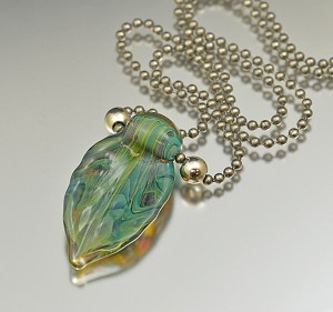 Harvest Leaf 2 - sculpted focal bead