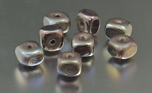 METALLIC NUGGETS - bead set (8)