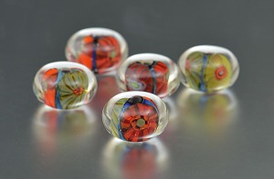 POPPIES - bead set (5)