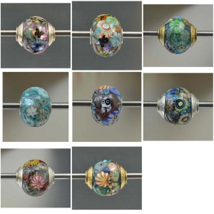 CCGlassArt Encased Murrini Big Hole Beads