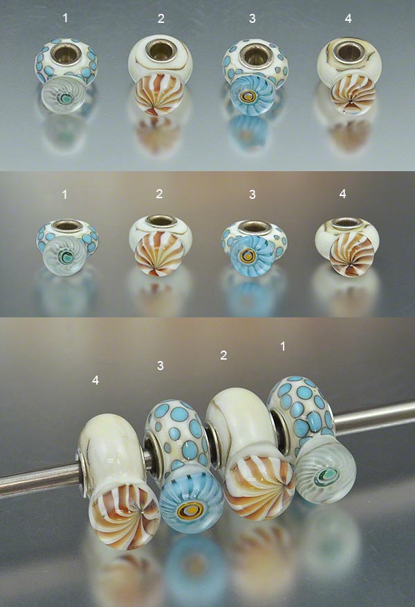 handmade glass big hole beads, european charm beads