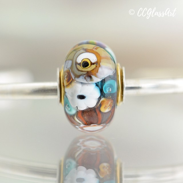 Sandbar Reef - big hole encased murrini bead